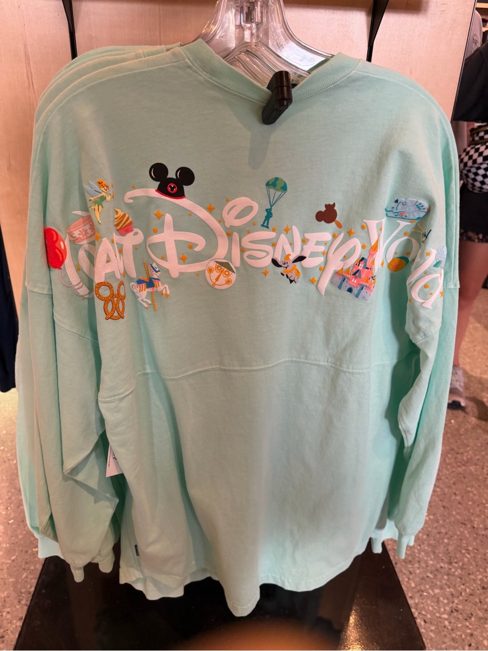 2026 Walt Disney World Parks Attractions Icons Mint Spirit Jersey Adult XSS M L
